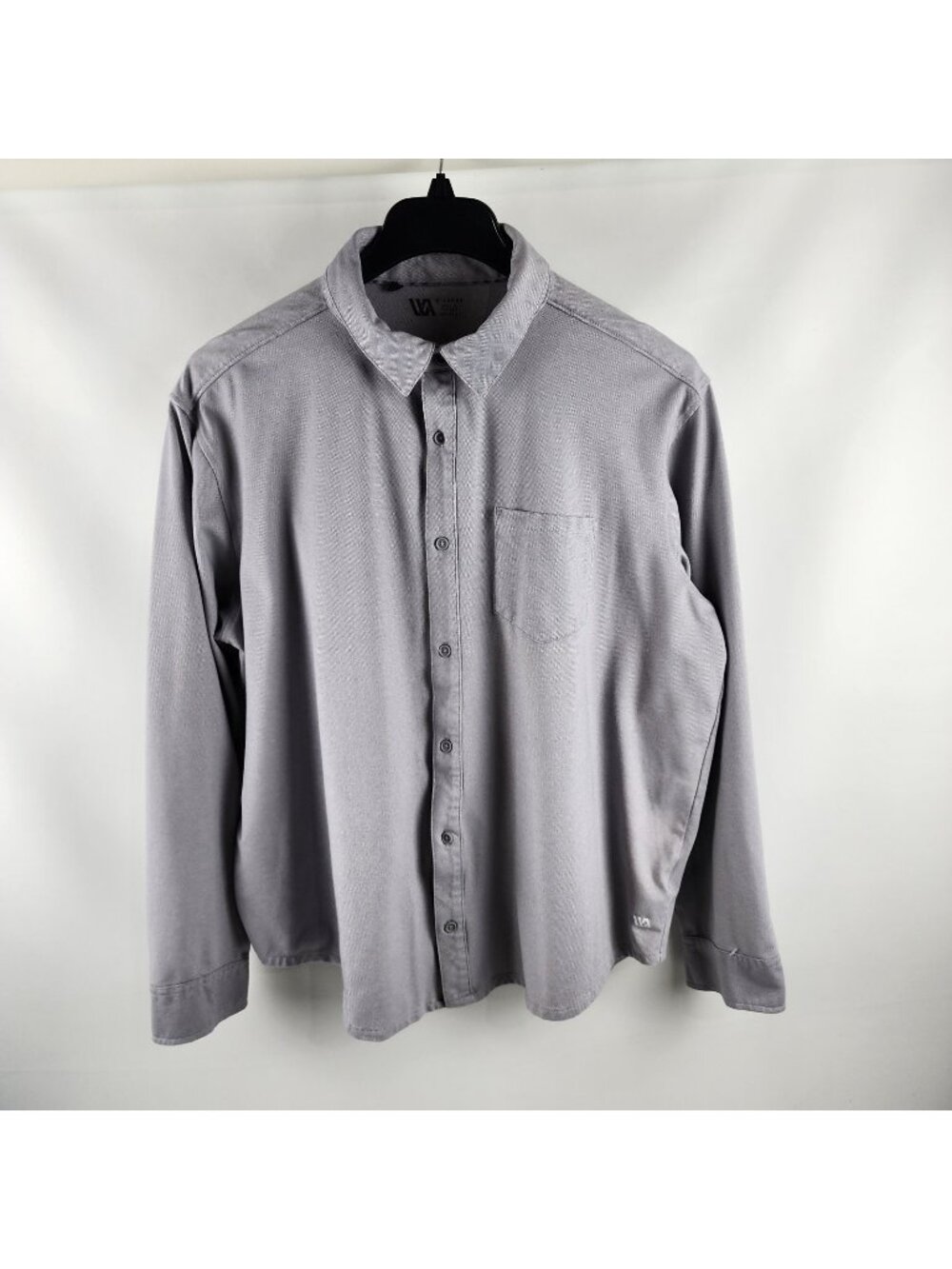 VRST Shirt Mens XL Gray L/S Performance Button Up MAX200332